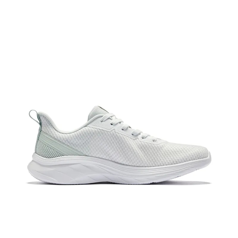 Erke Flash Cushioning And Breathable Low Top Running Shoes Men's Erke White Light Gray Green-1