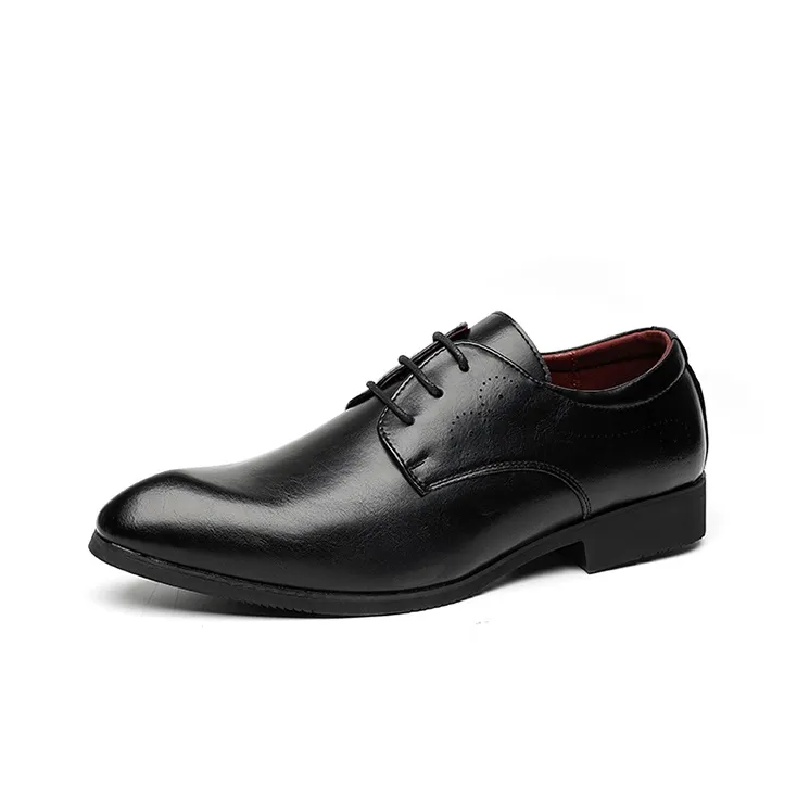 GZZ Dress Shoes Men Low Top Black/Brown-1