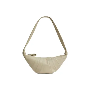 Lemaire Croissant Series Grain Leather Croissant Bag, Shoulder Bag, Crossbody Bag Medium Size Unisex Light Sage Green