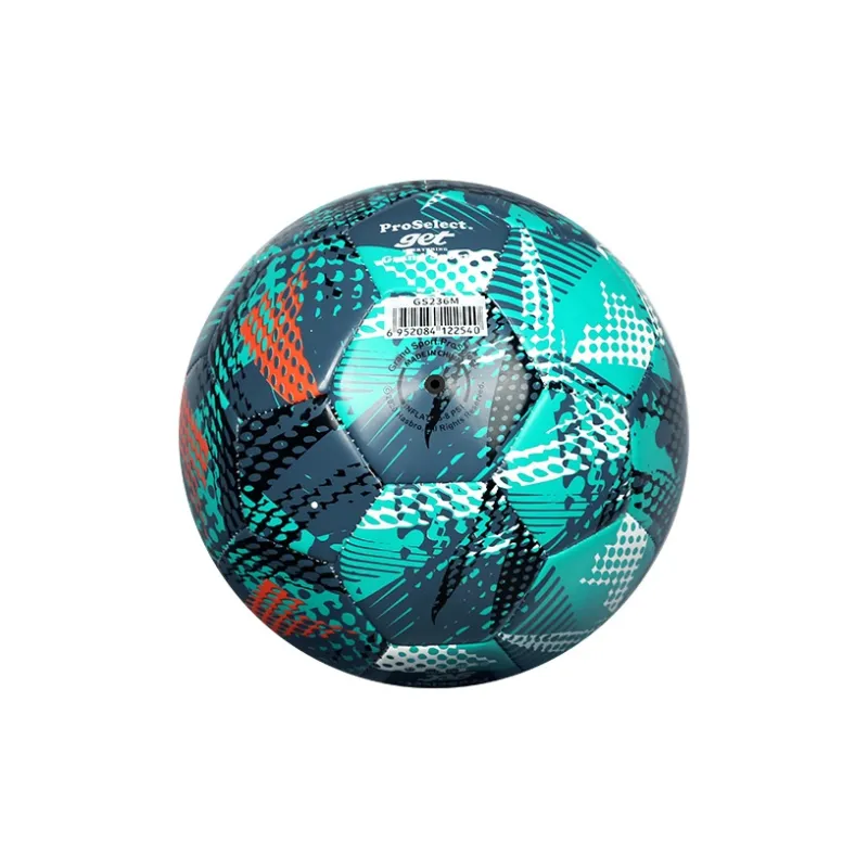 ProSelect Size 5 Soccer PU Machine Stitched Soccer Ball Unisex Blue Green-5