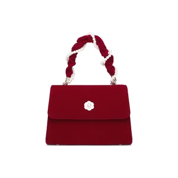 PAYOT PU Velour Crossbody One Shoulder Handbag Regular Women's Burgundy