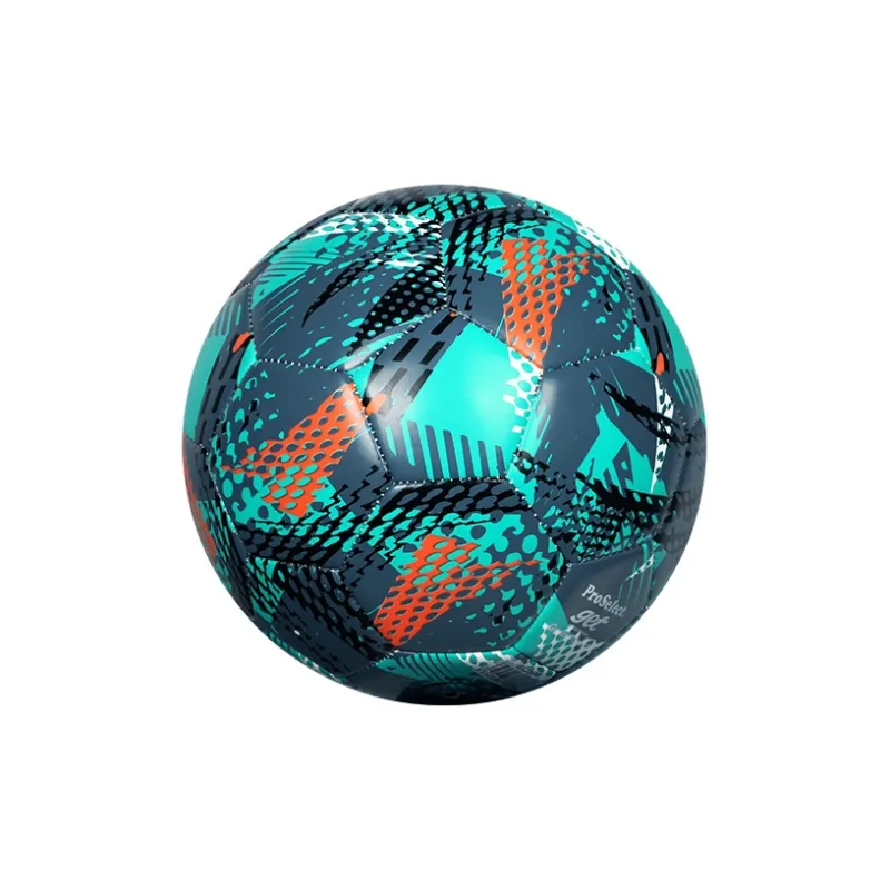 ProSelect Size 5 Soccer PU Machine Stitched Soccer Ball Unisex Blue Green-3