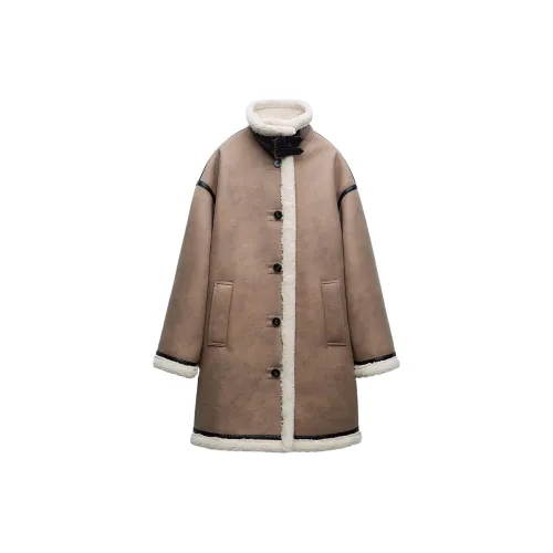 ZARA Coats Women's Gray