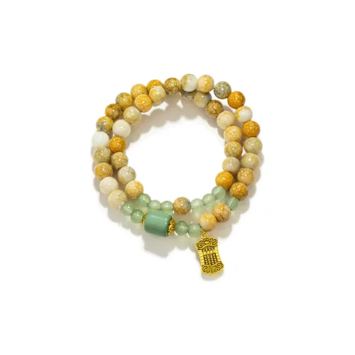 Far Mountain Joe Colored Glaze Jade Bracelets Unisex