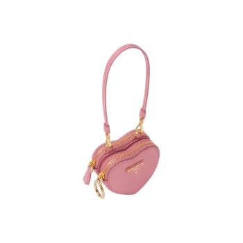 PRADA Saffiano Leather Clutches Handbags Mini Women's Petal Pink