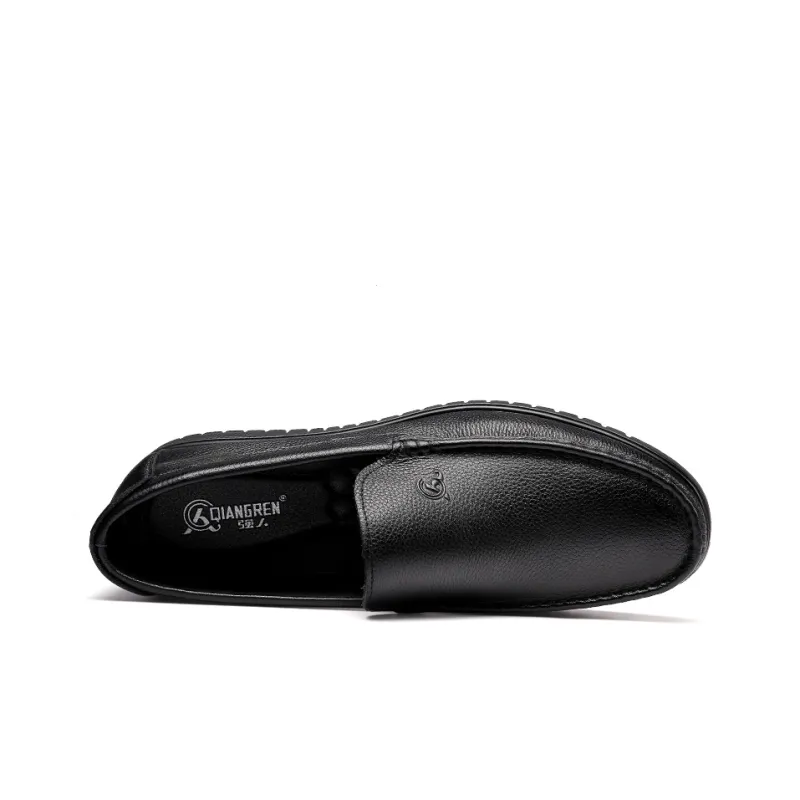 Strongman 3515 Plus Size Men's Leather Shoes Soft Sole Driving Shoes For Middle Aged Dads-2