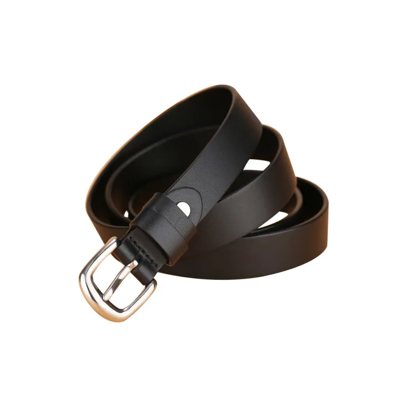 Cows Reign Hypoallergenic Pin Buckle Top Grain Cow Leather Leather Belts Women's Width 2.3cm-1