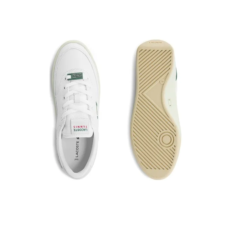 LACOSTE Low Top Skateboard Shoes Men's White-4
