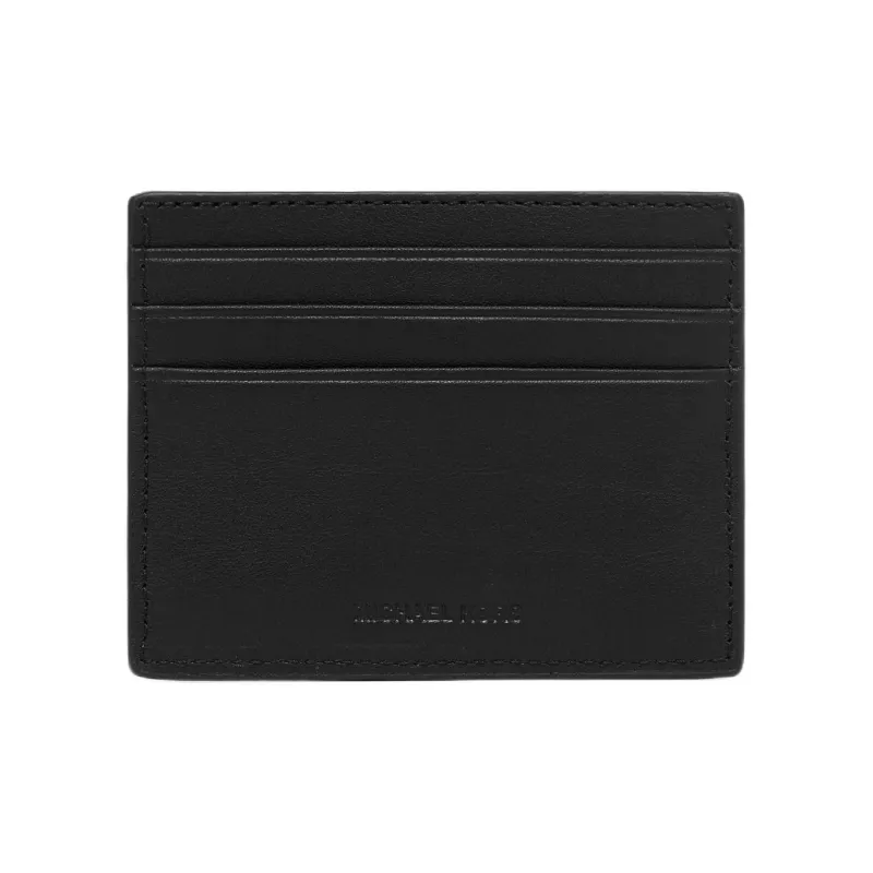 MICHAEL KORS Cow Leather Card Holder Men's Black-1