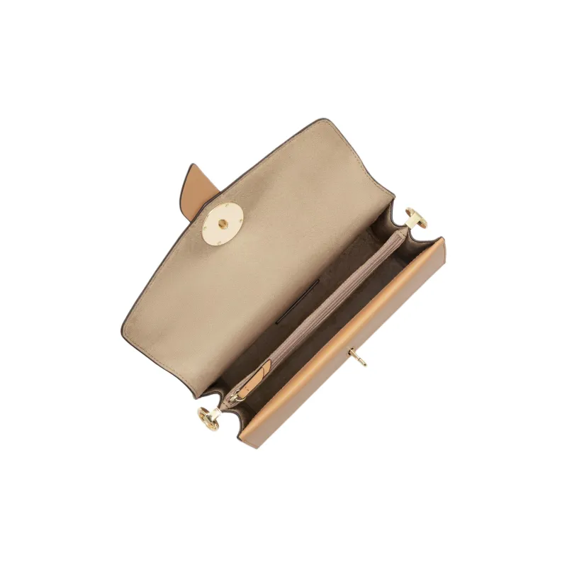 MICHAEL KORS Greenwich Split Cow Leather Handbag, Shoulder Bag Women's Peanut-3