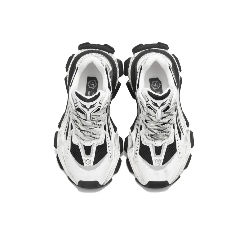 FERNANDA FRANKLIN Chunky Sneakers Unisex Low Top Black/White-1