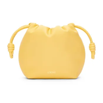 LOEWE Flamenco Nappa Sheepskin One Shoulder Crossbody Clutch Mini Women's Candy Yellow