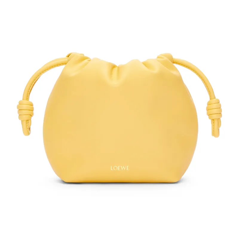 LOEWE Flamenco Nappa Sheepskin One Shoulder Crossbody Clutch Mini Women's Candy Yellow-0
