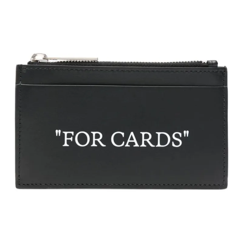 OFF WHITE Zip Up 4 Slot Cardholder-0