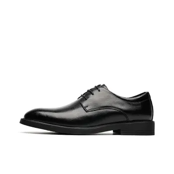 GZZ Dress Shoes Men Low Top Black