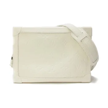 LOUIS VUITTON SOFT TRUNK Little Bull Leather Box Bag Messenger Bag Handheld Shoulder Bag Crossbody Bag Men's White
