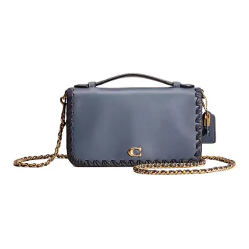 COACH Bea Premium Calfskin Shoulder Bag Crossbody Bag Small Size Women's Brass With Denim