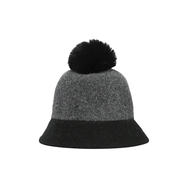 FILA Sheep Wool Bucket Hats Women's Black Gray-2