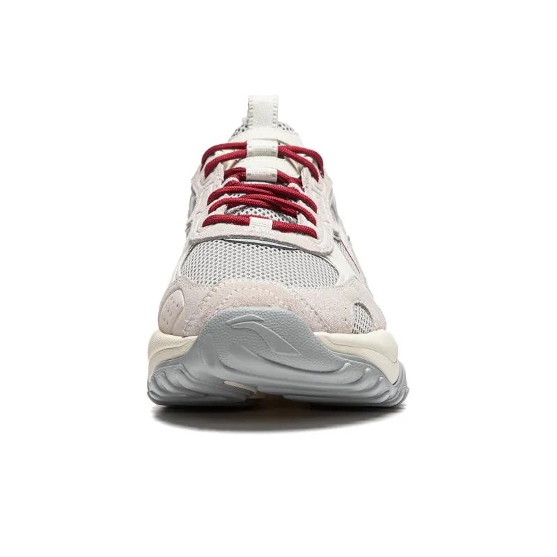 LiNing Churu Cushioning Anti Slip And Wear Resistant Low Top Casual Shoes Men's Gray White-3