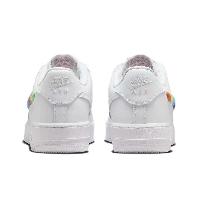 Nike Air Force 1 Anti-Slip Wear-Resistant Low-Top Skateboard Shoes Men's White Multicolor-3