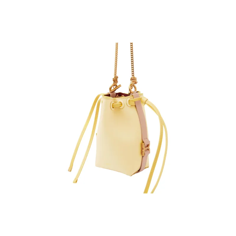 Chloe Marcie Grained Calfskin Bucket Bags Shoulder Bag Crossbody Bag Extra Mini Women's Coconut Milk-1