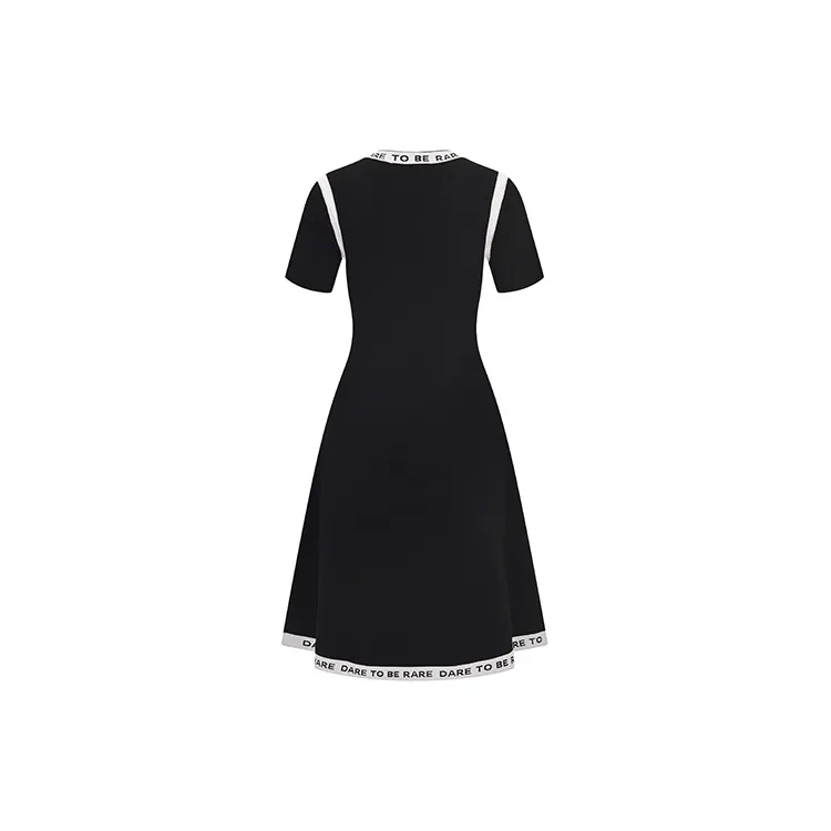 RARE Short Sleeved Dresses Women's Black-1