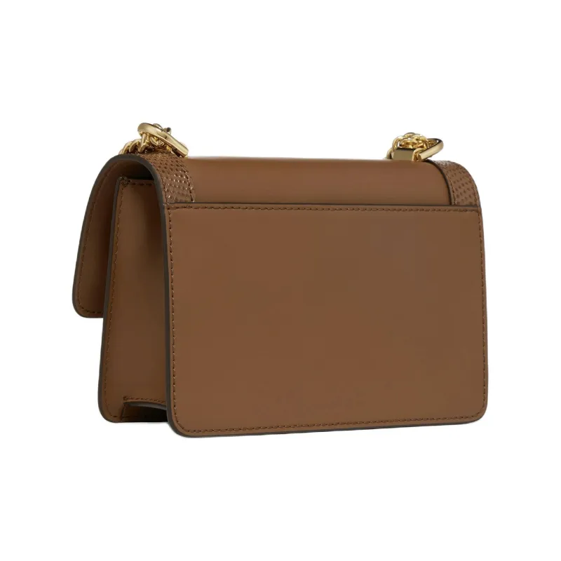 MICHAEL KORS Heather Split Cow Leather Shoulder Bag, Crossbody Bag Extra Small Women's Leather Brown-1