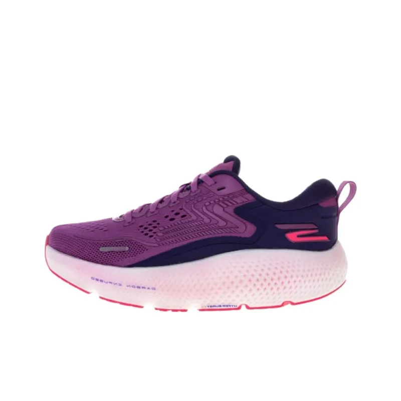 Skechers Go Run Max Road 6 Cushioning Wear-Resistant Low-Top Running Shoes Women's Purple-0