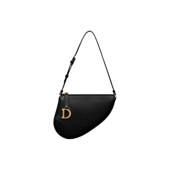 DIOR Sheepskin Clutch Bag Over The Shoulder Women's Black