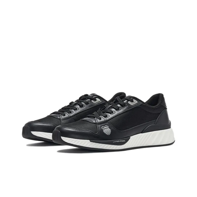 KSWISS Cushioning, Wear Resistant Low Top Running Shoes Men's Black White-2