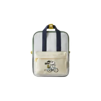 ZARA Snoopy Co-Branded Polyester Backpack Regular Unisex Green