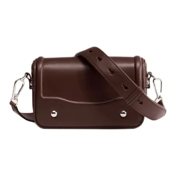 Lemaire Leather Small Square Bag, Satchel Bag, Shoulder Bag, Crossbody Bag Mini Unisex Hickory Nuts Brown