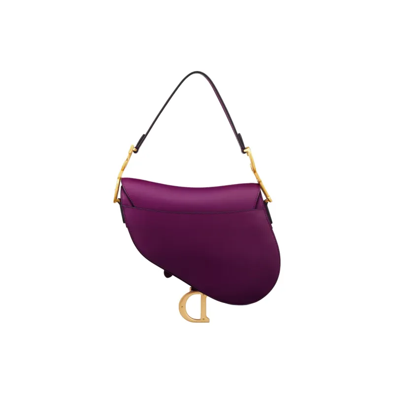 DIOR Calfskin Saddle Bag Shoulder Bag Crossbody Bag Handbag Women's Mulberry Purple-2