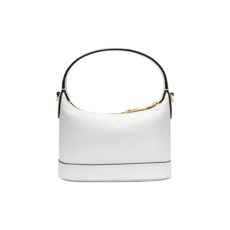 MICHAEL KORS Wythe Cow Leather With Split Cow Leather Handbag, Shoulder Bag, Crossbody Bag Trumpets Women's White-1