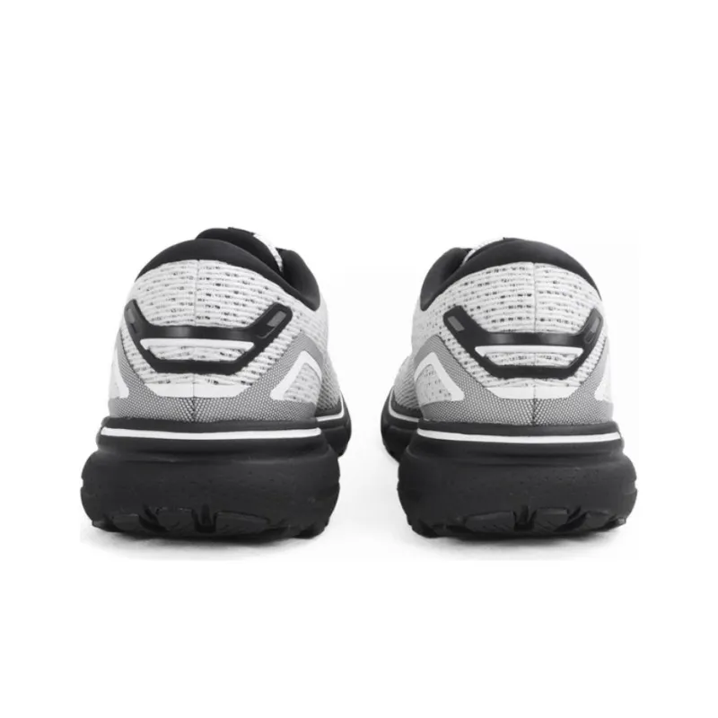 Brooks Ghost 15 Cushioning Breathable Low-Top Running Shoes Men's White Black-4