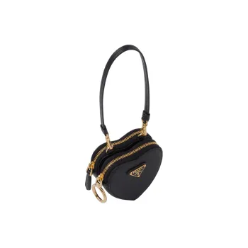 PRADA Saffiano Leather Handbags Clutches Mini Women's Black