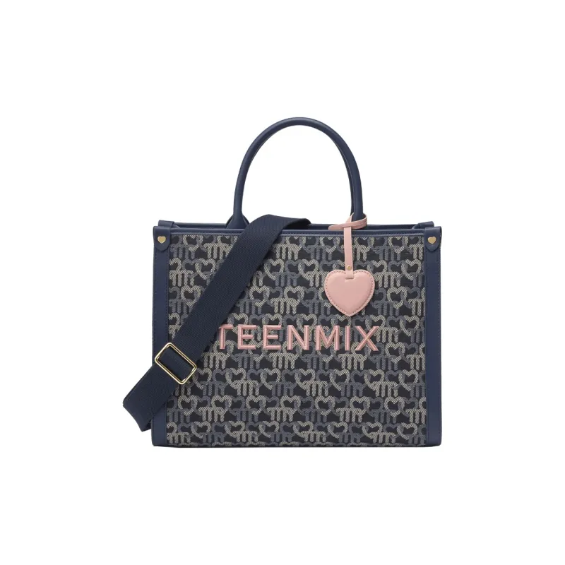 Teenmix Canvas Bag, Tote Handbag, Crossbody Bag Tubas Women's Dark Blue/Black-3
