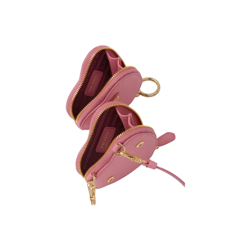 PRADA Saffiano Leather Clutches Handbags Mini Women's Petal Pink-2