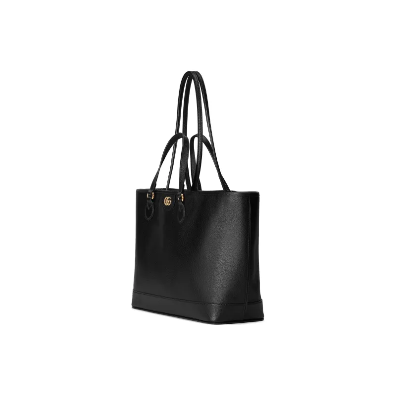 GUCCI Ophidia Leather Tote Bag Shopping Bag Shoulder Bag Handbag Medium Size Women's Black-1