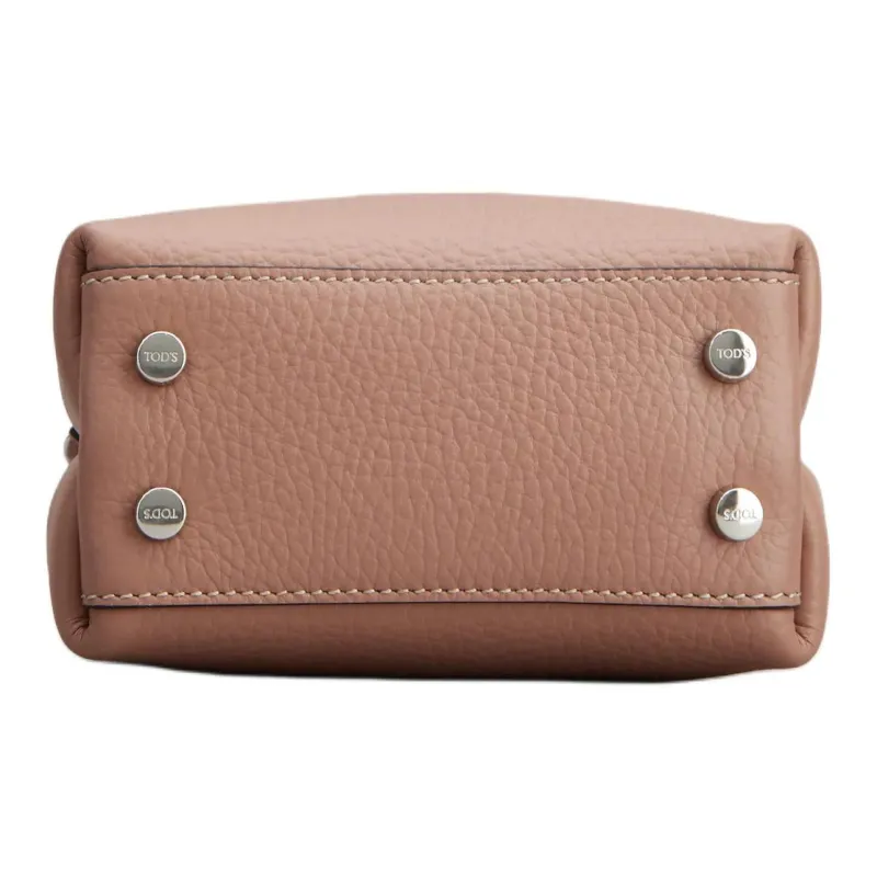 TOD'S Leather Handbag Shoulder Bag Crossbody Bag Cell Phone Pouch Extra Small Women's Burgundy & Pink-2