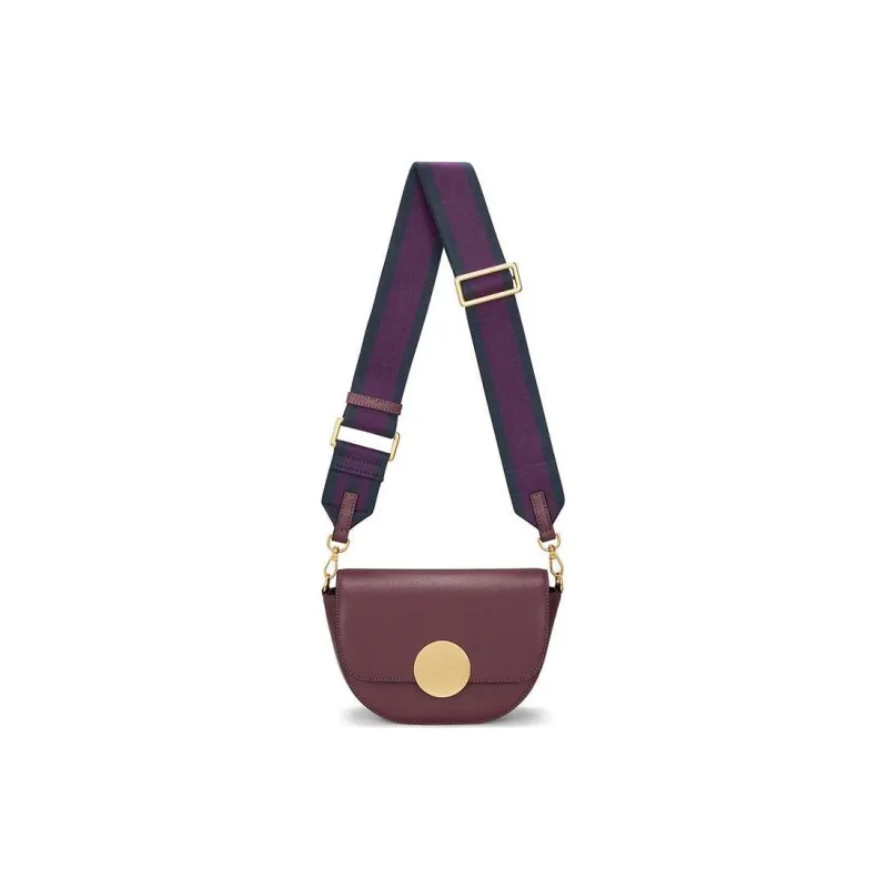 ORYANY Leather Saddle Bag Shoulder Bag Crossbody Bag Women's Eggplant Color-5