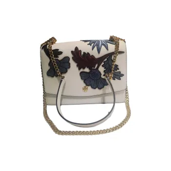 TORY BURCH Emerson Leather Shoulder Bag Crossbody Bag Mini Women's White