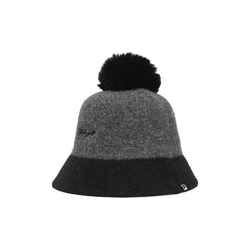 FILA Sheep Wool Bucket Hats Women's Black Gray-1
