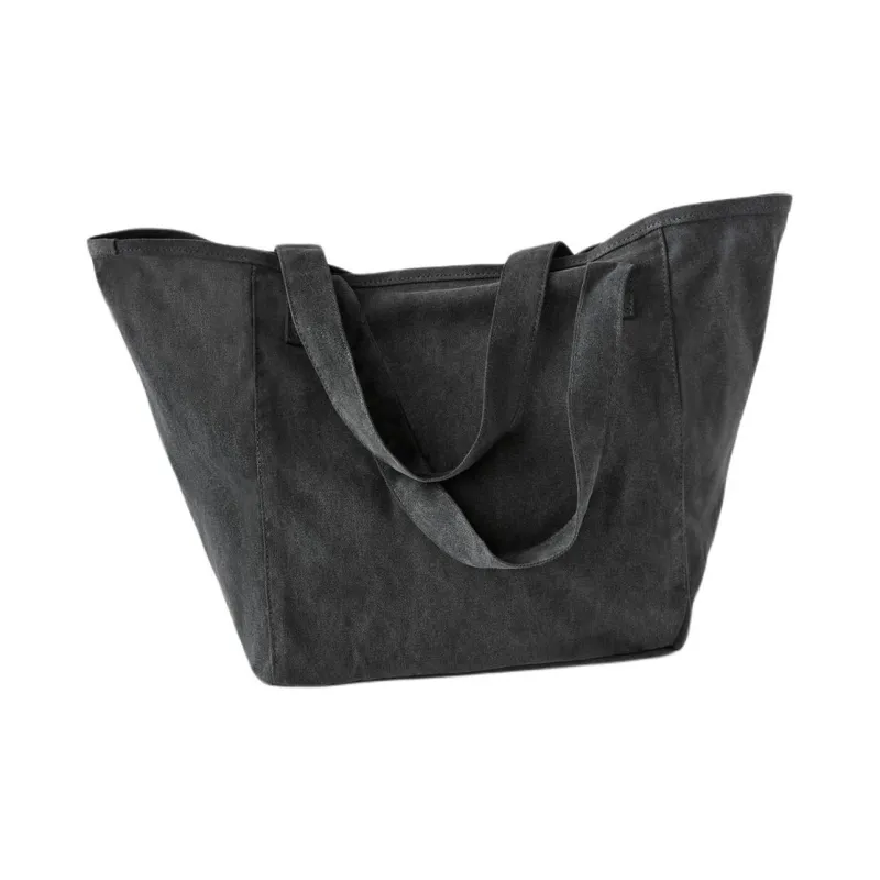 ZARA Wednesday Collaboration Cotton Tote Bag Shopping Bag Handbag Shoulder Bag Regular Women's Black-2