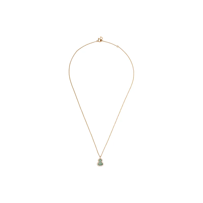 Qeelin Wulu Necklace Collection Rose 18k Gold Necklaces Women's Green-1