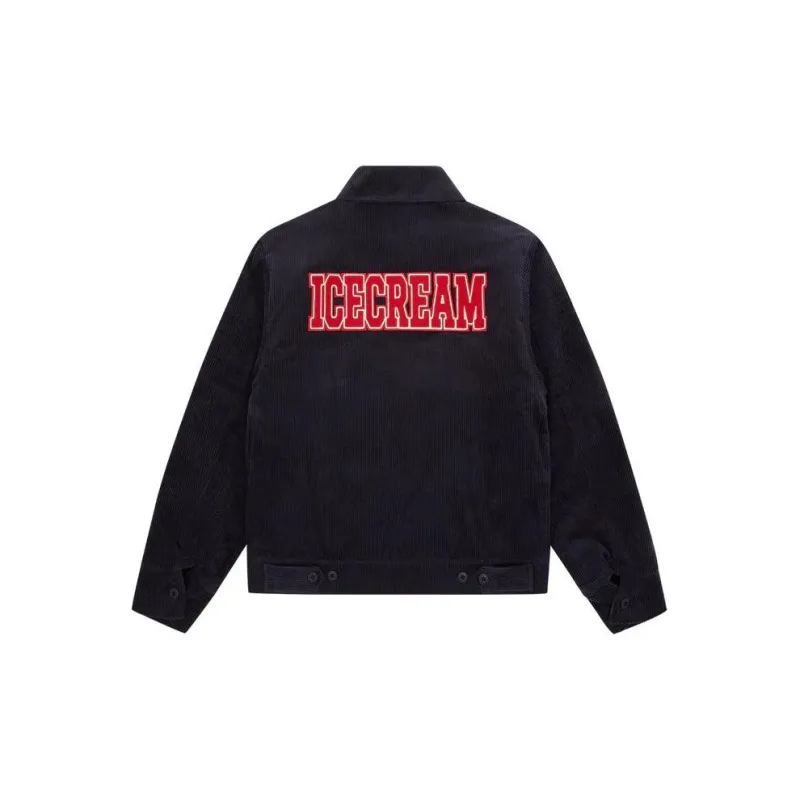 Icecream Logo patch Corduroy Shirt Jacket-1