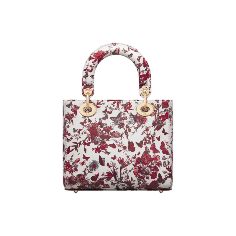 DIOR Lady DiorMy ABCDior Cow Leather Dior Bag Shoulder Bag Crossbody Bag Handbag Small Size Women's White & Red-1