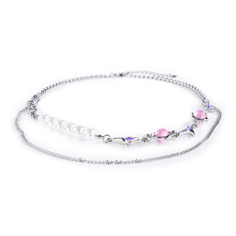 FireMonkey Titanium Steel/Pearl/Alloy Layering Chain Women's-0