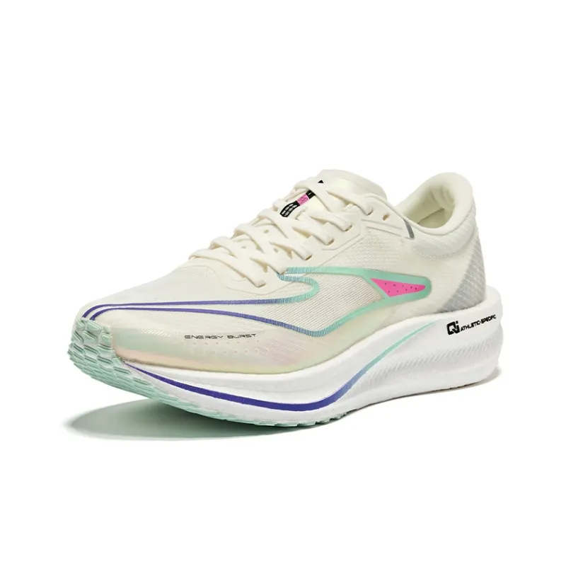 Erke Polar Wind 2.0 Shock Absorbers Rebound Low Top Running Shoes Women's Microcrystal White Green Bamboo Color-2