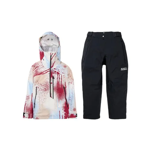 BURTON MINE 77 Series Ski Suit Sets Unisex Red+Black